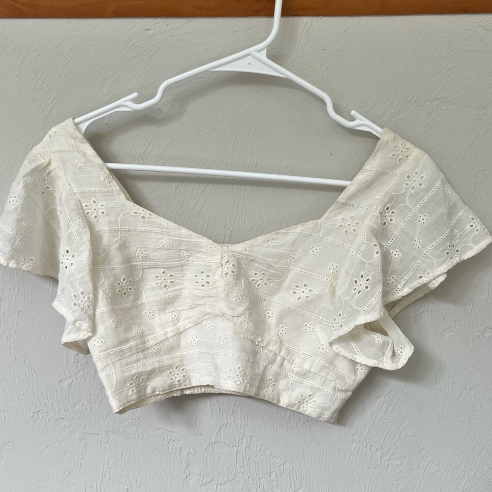 cropped white shirt
